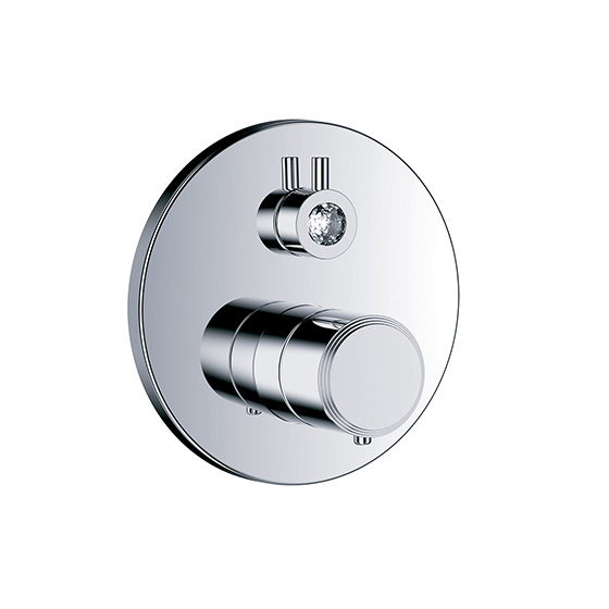 Shower mixer - Concealed wall thermostat ½" with flow control,assembly set with functional unit - Article No. 605.40.360.xxx