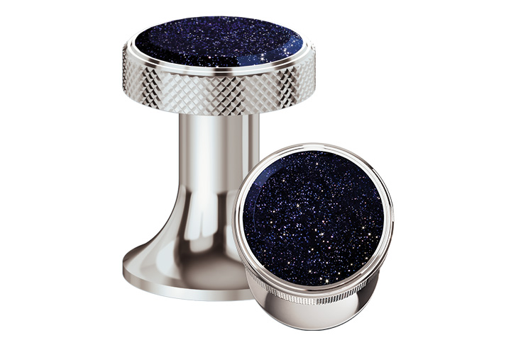 Joerger Design, Valencia, синий авантюрин, голубые пески, драгоценный камень, натуральный камень, серебряный никель, эксклюзивная отделка, 2021