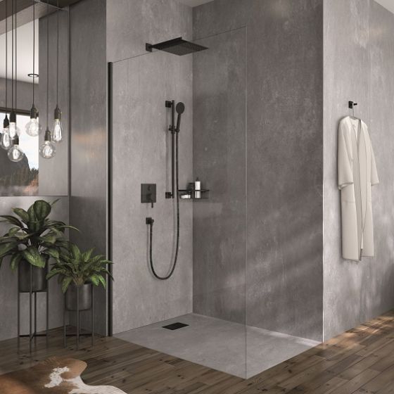 JÖRGER Charleston Square Shower system in black matt