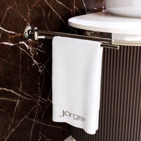 Jörger, Design, Belledor, towel holder in silver-nickel design