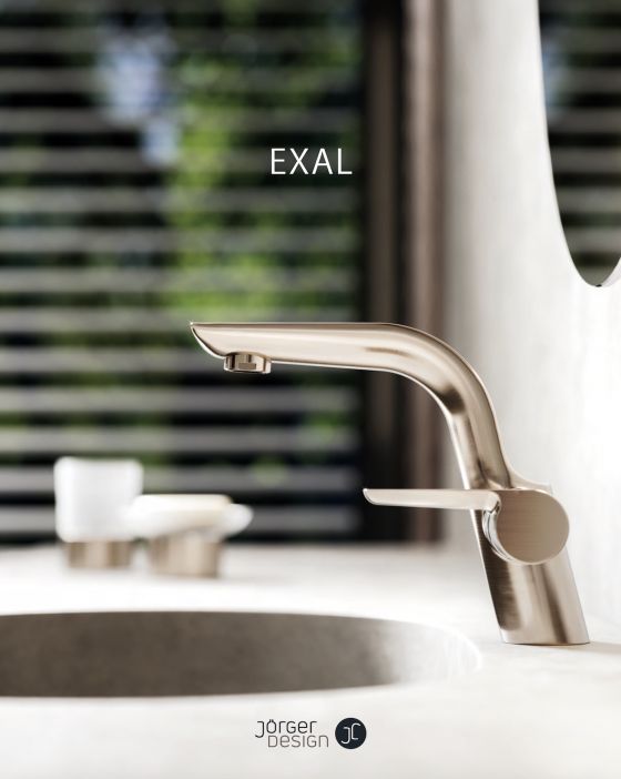 Jörger Design, Exal, bathroom faucets and accessories series,, modern, brochure, PDF, download, service, website, Oliver Jörger