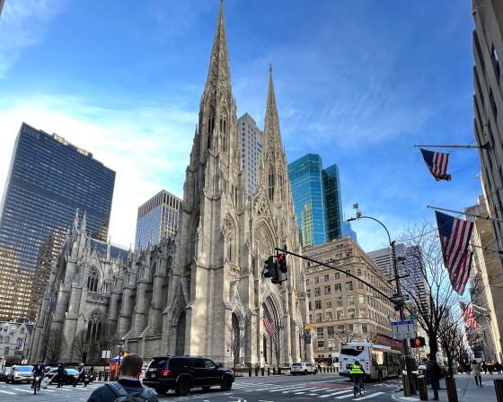 New York City, Fifth Avenue, Manhattan, St. Patrick’s Cathedral, Vereinigte Staaten, Bauwerk, Sehenswürdigkeit, Geschäftsreise, Oliver Jörger