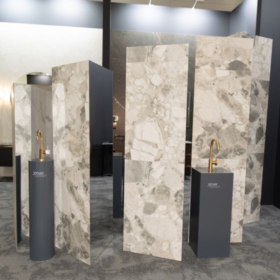 Jörger Design, designarnatur, Brandsäulen mit Designarmaturen, Ausstellung