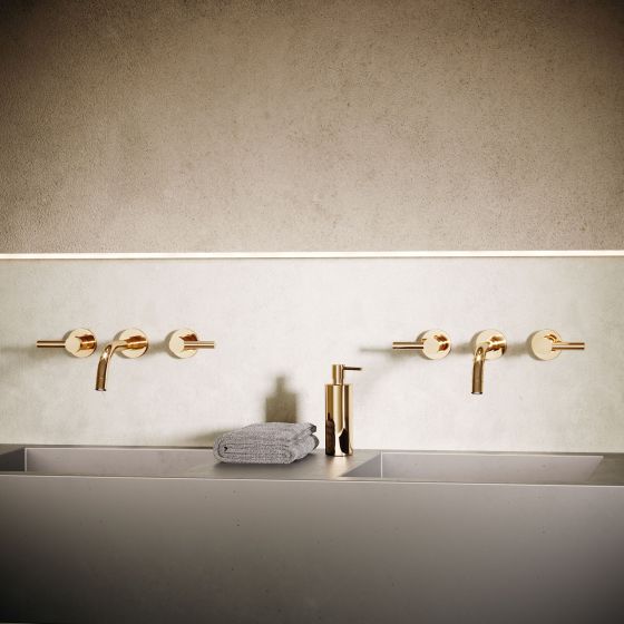 JÖRGER CHARLESTON ROYAL wall washbasin 3-hole mixer in sunshine