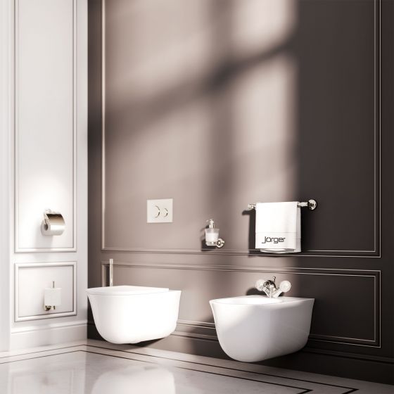 Jörger Design, Belledor, смеситель и аксессуары, в серебристом никеле 