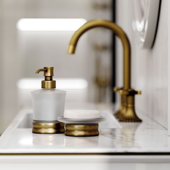 Joerger Design, Cronos, bronze, washbasin, faucet, bathroom accessories, soap dispenser, soap dish holder, classic, elegant, bathroom, designer faucets, luxurious