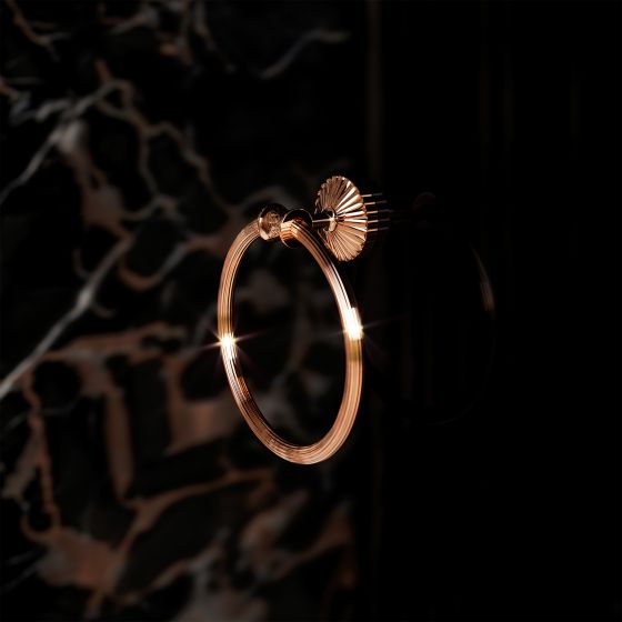 Jörger Design, Cronos, Rosegold, Handtuchring, Rosette, Badezimmer Accessoires