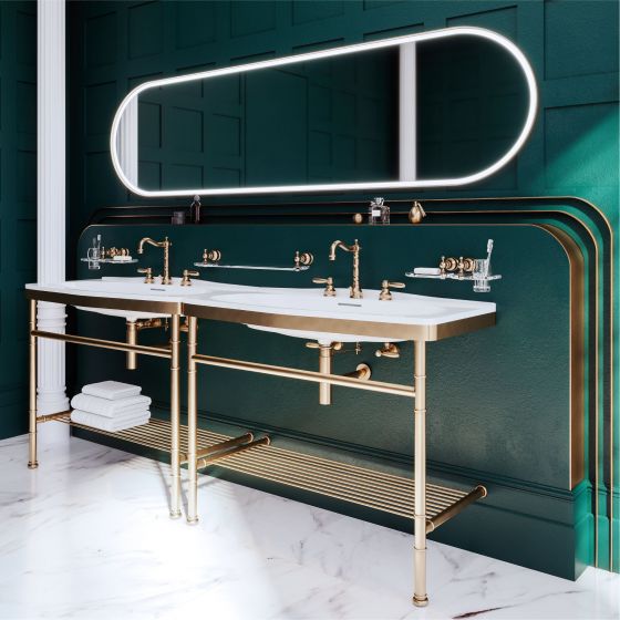 Jörger Design, Delphi, sunshine matt, washbasin, fittings, bathroom accessories, mirror, luxury bathroom, designer fittings, noble, elegant, Joerger