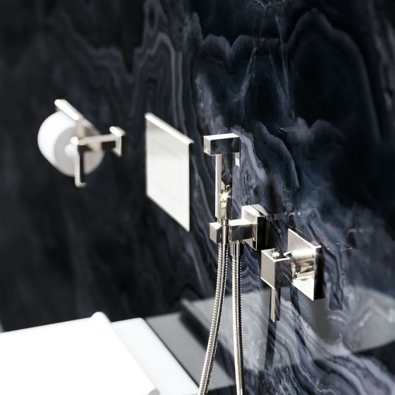 Jörger Design, Empire Royal Crystal, polished nickel, accessories, ablution spray combination, wc area, toilet paper roll holder, tub handle, joerger