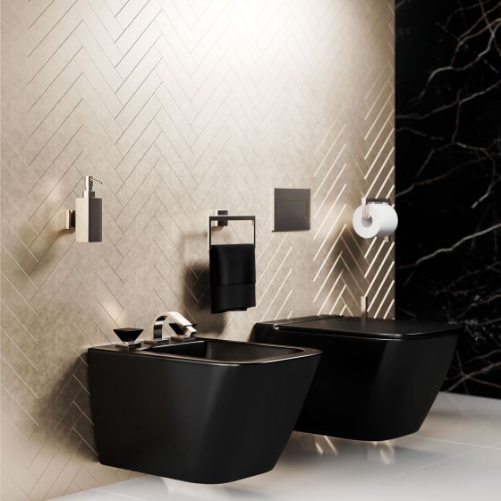 Jörger Design, Empire Royal Crystal, Nickel matt, Bidet, Armaturen, Kristall, WC-Bereich, Badezimmer schwarz, Accessoires, modern, Joerger