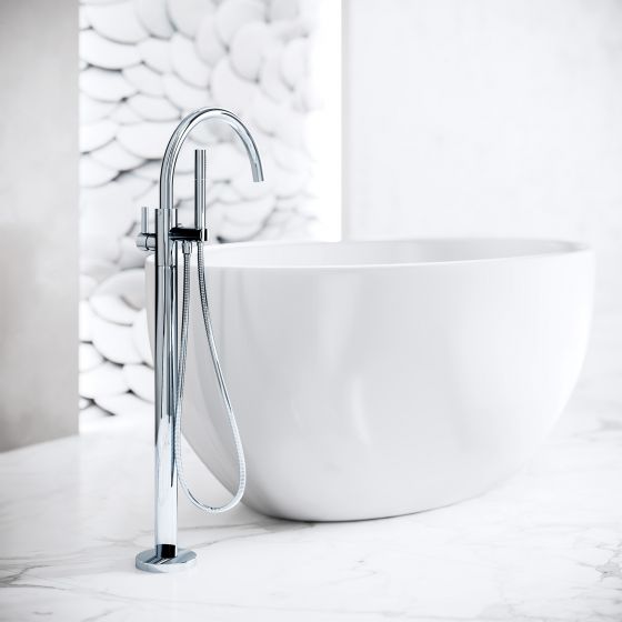 Jörger Design, Charleston Royal, смеситель для ванны с душевым гарнитуром, в хроме 