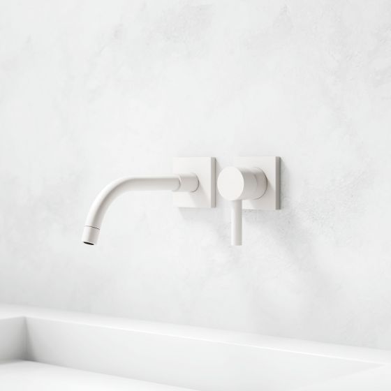 Jörger Design, Charleston Square, white matt, wall faucets, washbasin, designer faucets, joerger