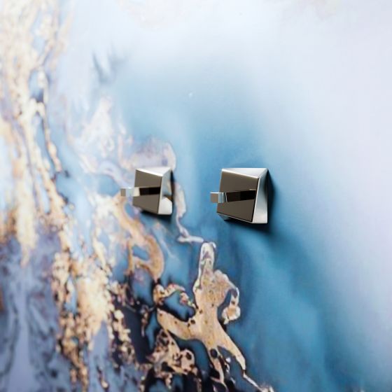 Jörger Design, Turn, polished nickel, accessories, robe hanger, towel, bathroom accessories