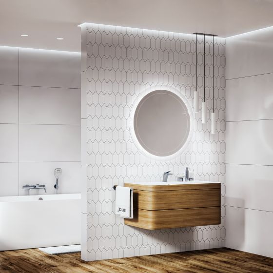 Jörger Design, Eleven, chrome, washbasin, faucet, mirror, soap dispenser, bathroom complete, shower set, joerger