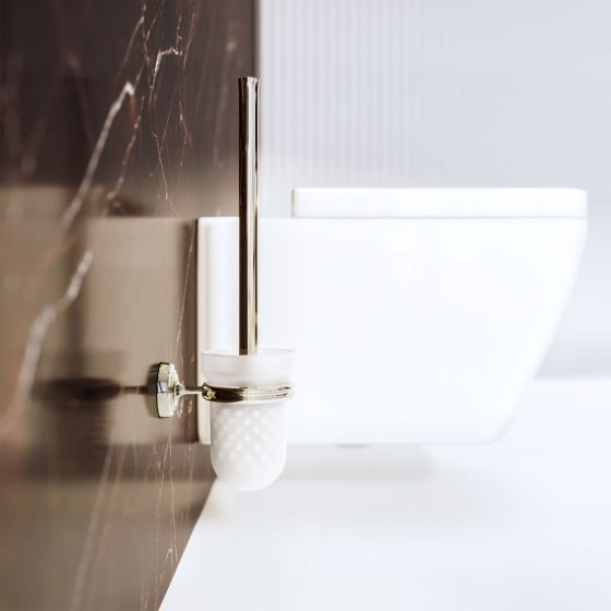 Jörger Design, Belledor, polished nickel, toilet brush set, toilet area, stylish, luxury, joerger