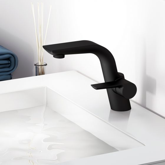 JOeRGER Exal Singel lever washbasin mixer in black mat2