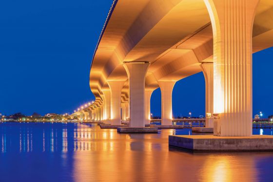 Source of inspiration for "Cronos Crystal": the Roosevelt Bridge in Florida. 
