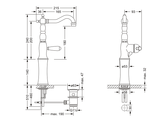 109.10.332.xxx Specification drawing mm