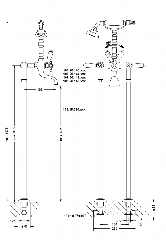 109.20.145.xxx Specification drawing mm