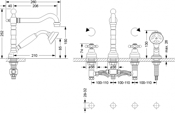 109.40.100.xxx Specification drawing mm