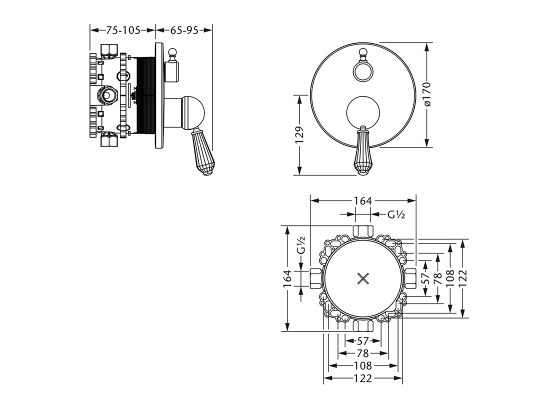 129.20.125.xxx-AA Specification drawing mm