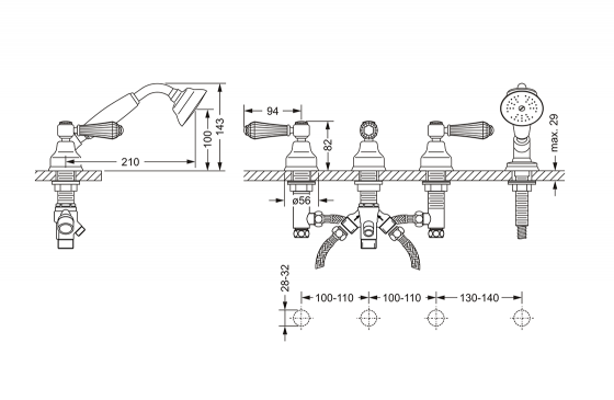 129.40.150.xxx-AA Specification drawing mm