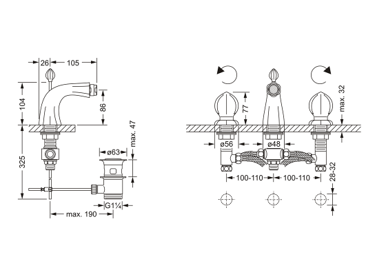 603.30.100.xxx Specification drawing mm