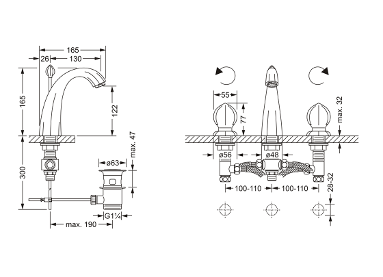 603.30.300.xxx Specification drawing mm