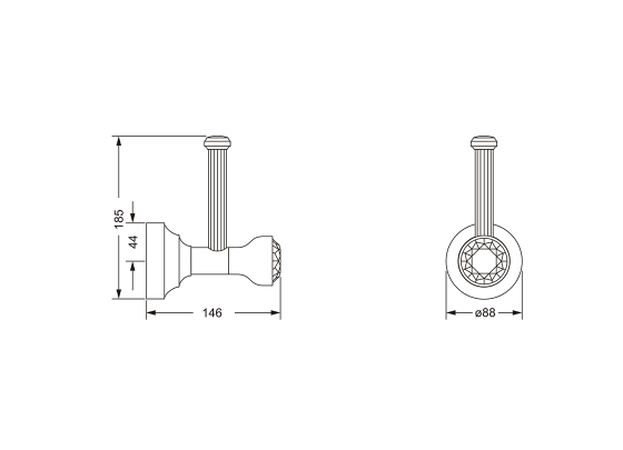 605.00.015.xxx Specification drawing mm