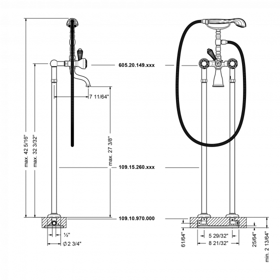 605.20.149.xxx Specification drawing inch