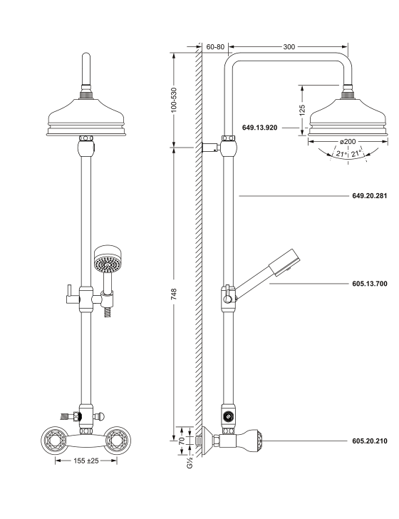 605.20.410.xxx Specification drawing mm