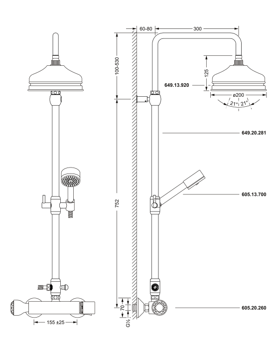 605.20.460.xxx Specification drawing mm