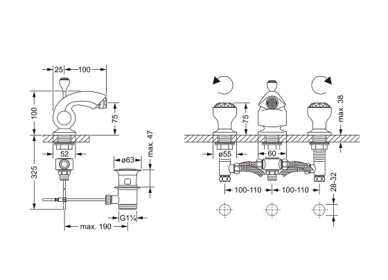 605.30.100.xxx Specification drawing mm