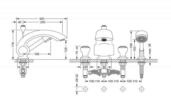 605.40.100.xxx Specification drawing mm