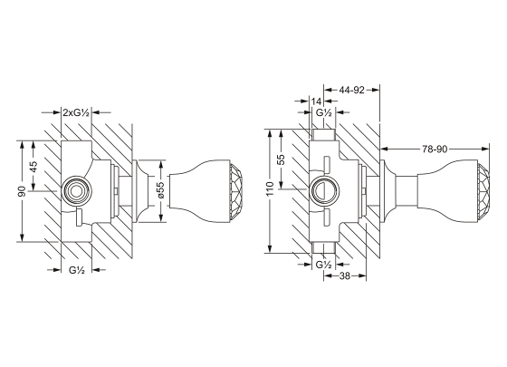 605.40.650.xxx Specification drawing mm