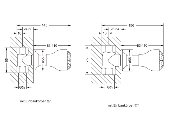 605.50.234.xxx Specification drawing mm