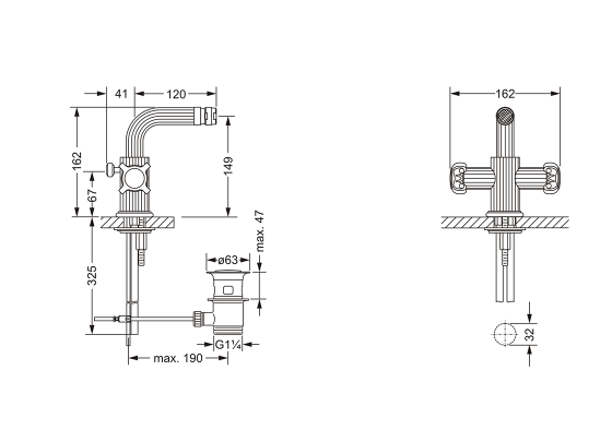 607.10.100.xxx Specification drawing mm