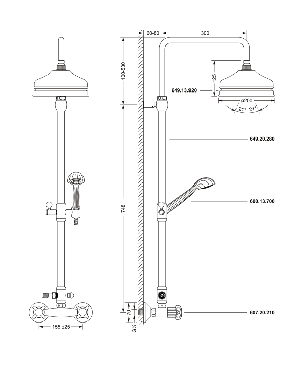 607.20.410.xxx Specification drawing mm