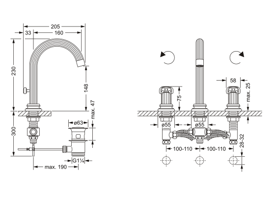 607.30.300.xxx Specification drawing mm