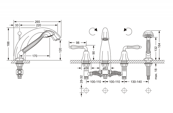 608.40.100.xxx Specification drawing mm