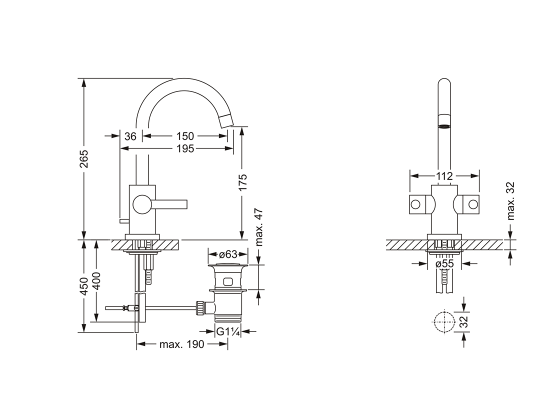 619.10.300.xxx Specification drawing mm