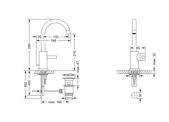 619.10.333.xxx Specification drawing mm