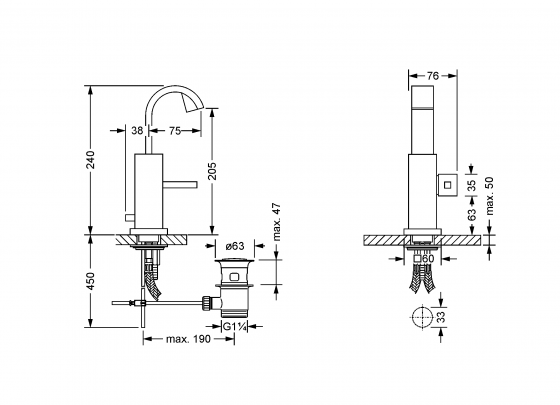 627.10.722.xxx Specification drawing mm