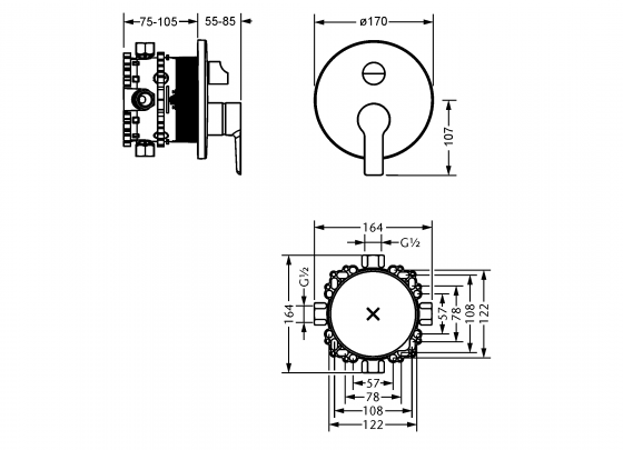 632.20.125.xxx Specification drawing mm