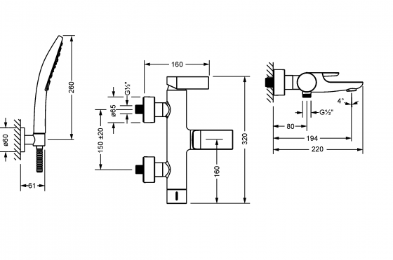 632.20.500.xxx Specification drawing mm