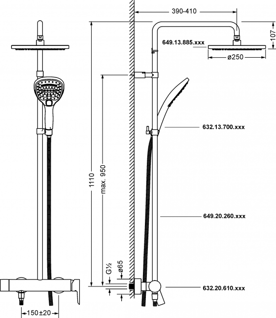 632.20.660.xxx Specification drawing mm