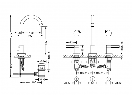 634.30.300.xxx Specification drawing mm