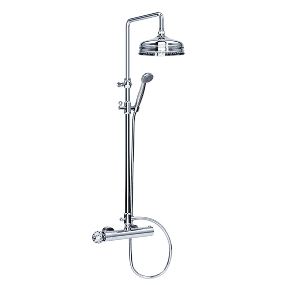 Shower mixer - Exposed shower thermostat ½", set with shower system  - Article No. 600.20.460.xxx-AA