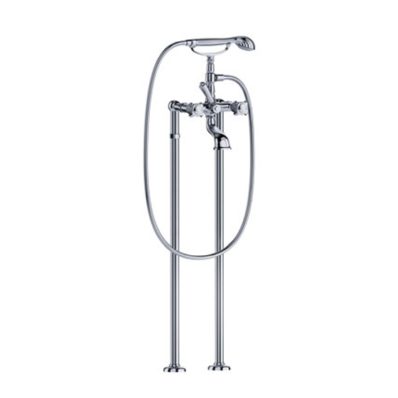 Bath tub mixer - Tub/shower mixer for supply pipes, incl. shower set - Article No. 607.20.149.xxx
