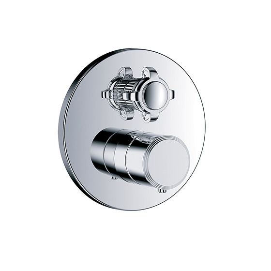 Shower mixer - Concealed wall thermostat ½" with flow control,assembly set with functional unit - Article No. 607.40.360.xxx